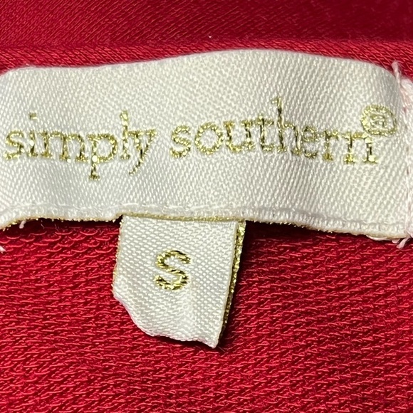 Simply Southern Red Winston 3/4 Sleeve Tunic Dress Size Small - Picture 6 of 8